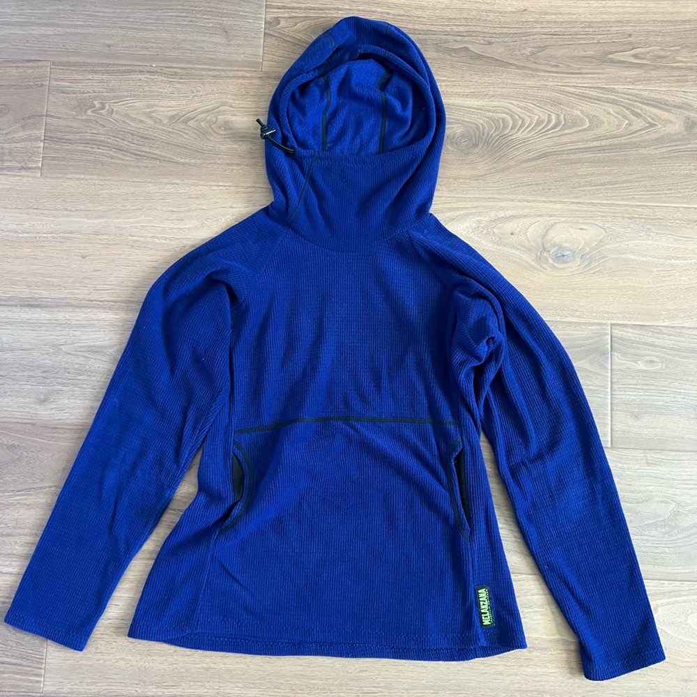 Melanzana Women’s M Microgrid Hoodie - Like New! Blue